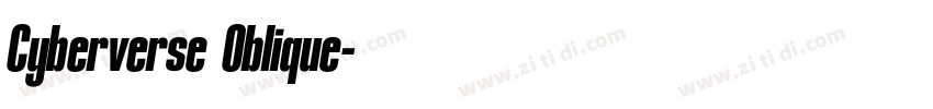 Cyberverse Oblique字体转换